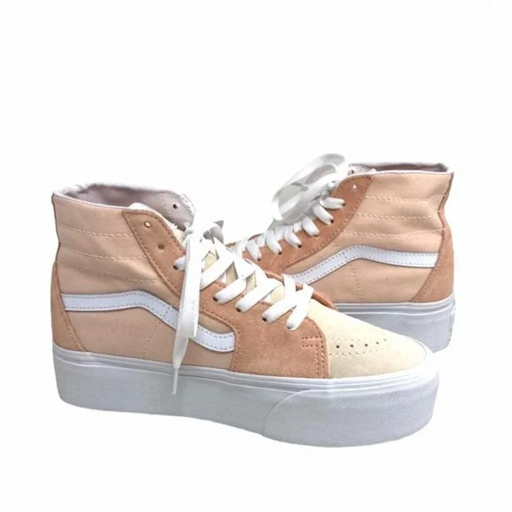VANS Sk8-Hi Tapered Platform Shoes Skate Peach VN0A5JMKBOD Canvas Suede Women's